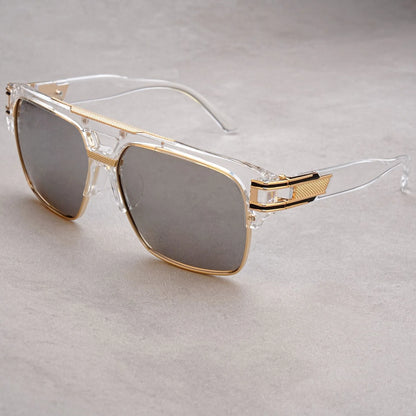 European And American Fashion Sunglasses Transparent Frame Glasses Cross Border Men And Women Retro Square Frame...