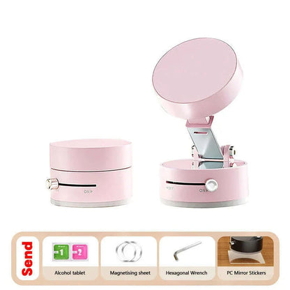 Mini Vacuum Magnetic Suction Cup Holder Car Glass Vacuum Double Sided Magnetic Holder For Iphone Android Smartphone