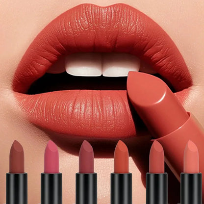 Matte Velvet Lip Gloss 6 Color Lipstick Smooth Easy To Color and Lasting Waterproof Non Stick Cup Sexy Lipstick Holiday...