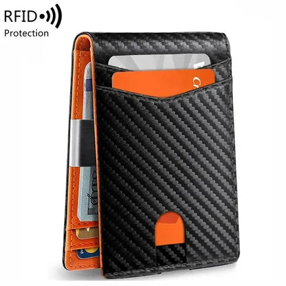 Rfid Carbon Fiber Luxury Men Wallets Money Bag Slim Thin Man Card Holder Wallet for Men Small Short Purse Male Vallet Billfold