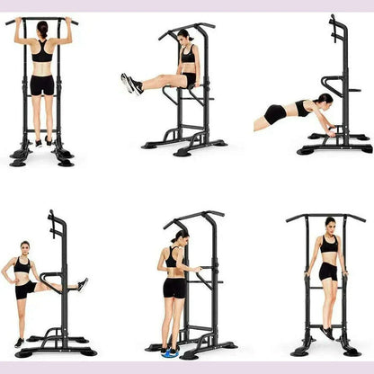 Power Tower Pull Up&Dip Station Height Adjustable Strength Training Workout Equipment for Home Gym