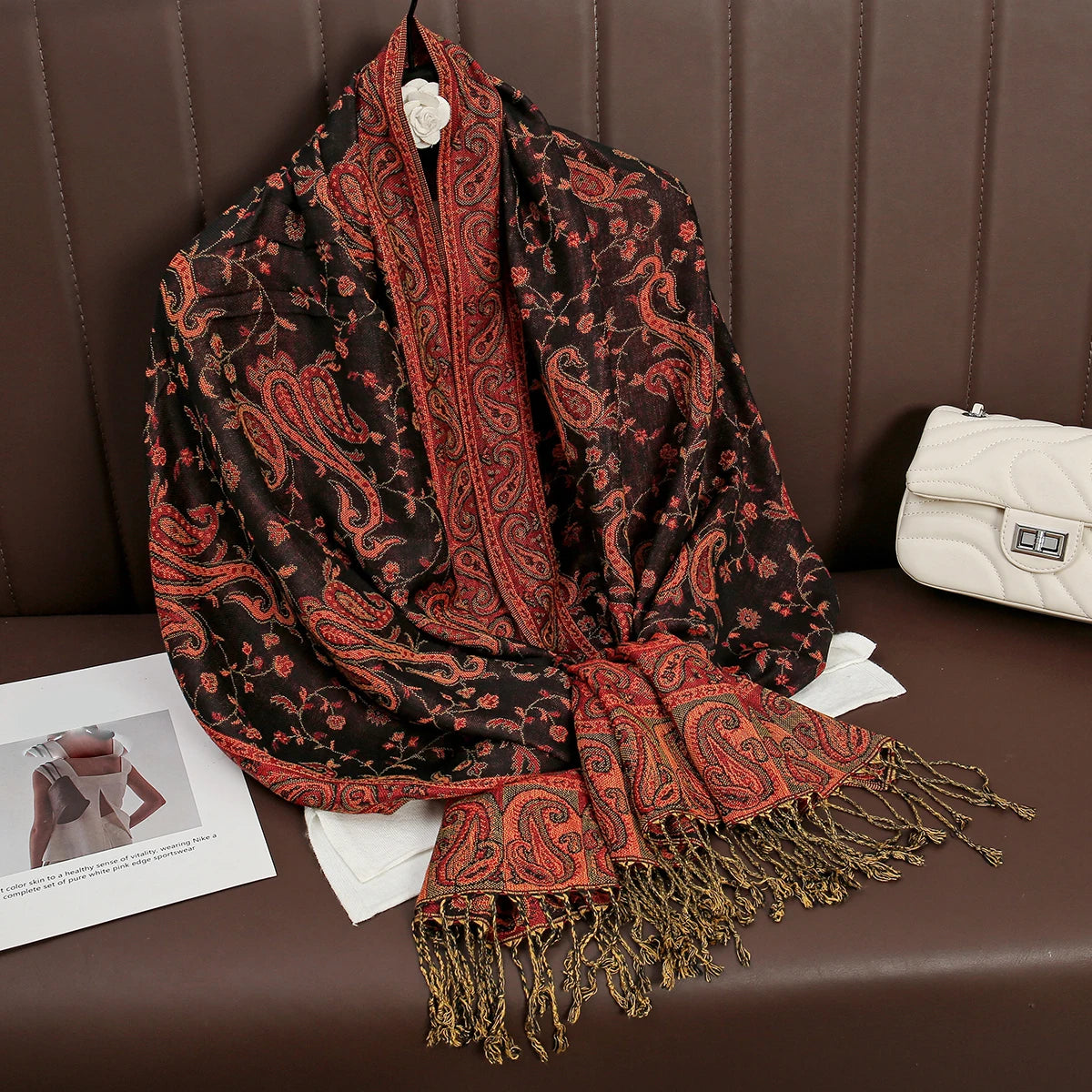 Luxury Brand Autumn Cashmere Pashmina Shawl Lady Wrap Warm Winter Scarves Design Print Female Foulard Cotton Stoles...
