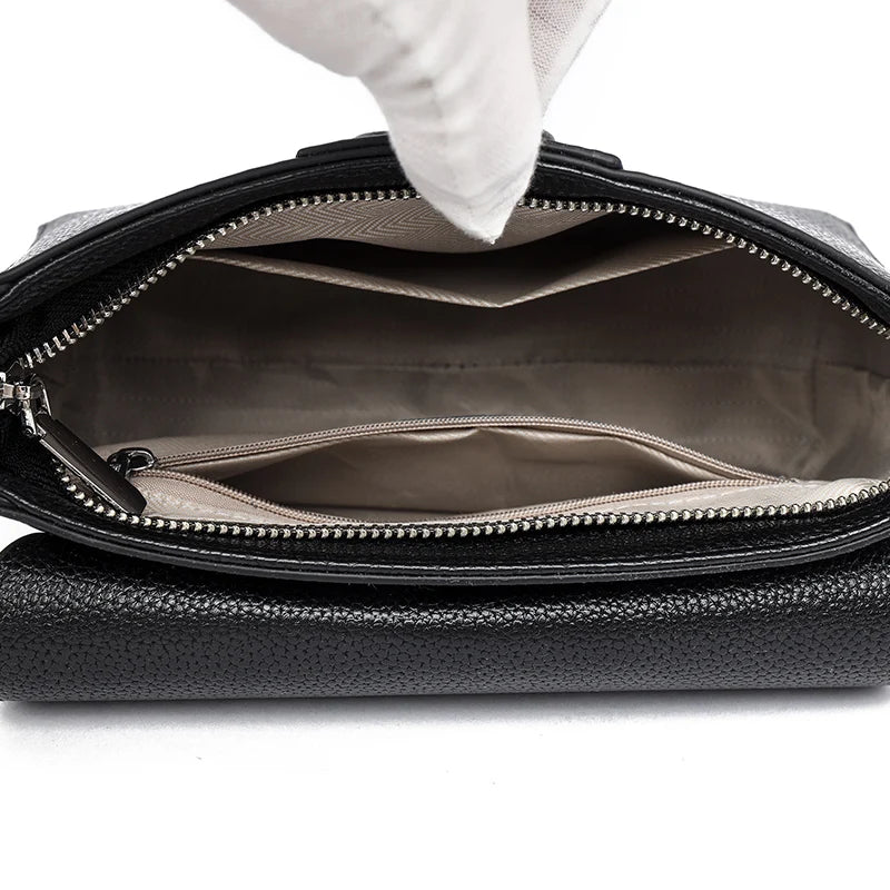 Designer Bag Luxury 100% cowhide Crossbody Handbag for Women Travel Handbag Fashion Shoulder Messenger Bag Ladies Small Flap Bag - Kimlud