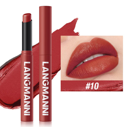12 Color Matte Lipstick Pencil Waterproof Long Lasting Non-Stick Cup Lip Stain Tint Cosmetic Nude Lipstick Pen Makeup Maquillage