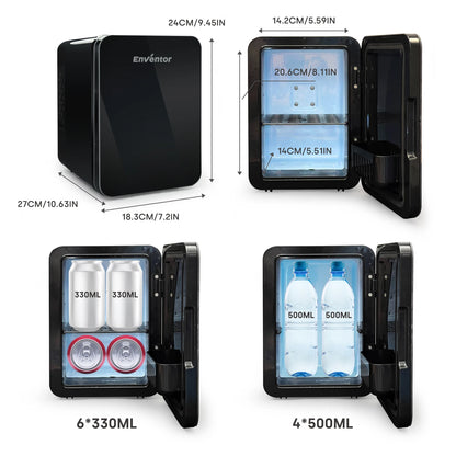 Enventor 4L Mini Refridgerator Portable Car Skincare Fridge Multi-functional Thermoelectric Cooler and Warmer For Summer Camping - Kimlud