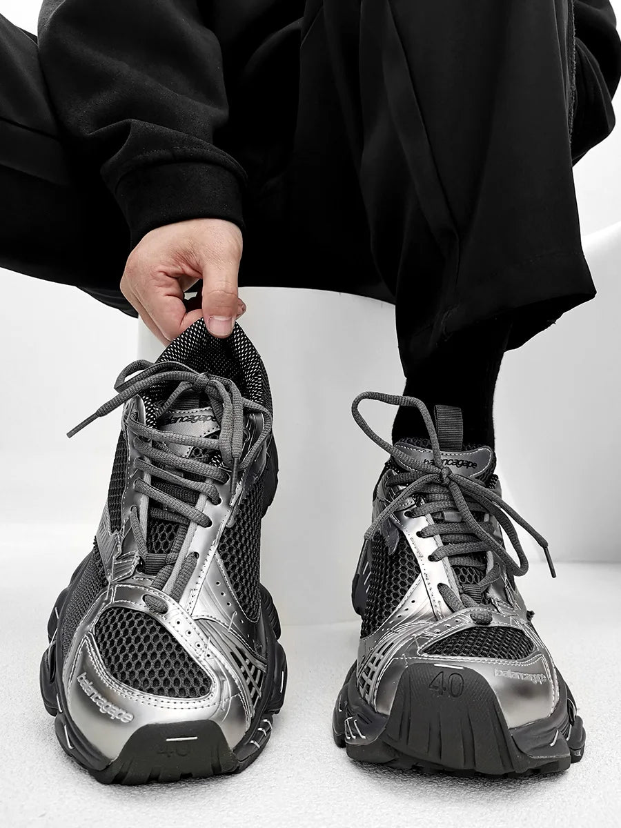 Paris Stapler14 Dad Shoes Thick Bottom Sports Sneakers for Men And Women Couple's Fashionable Casual Shoes Increased Height