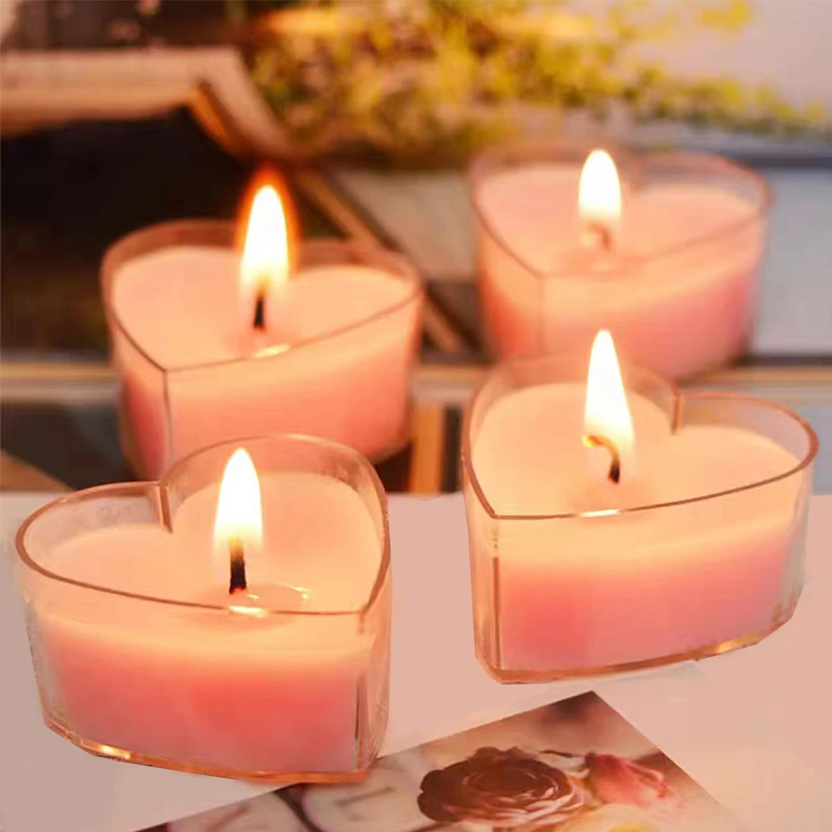 9 Pcs Heart-shaped Scented Candles For Proposing, Birthdays, Weddings, Birthdays, And Candlelight Dinners