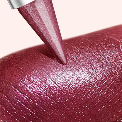 Alluring Purple Pearl Lipstick, waterproof and long-lasting with a metallic texture, featuring a shimmering effect on...