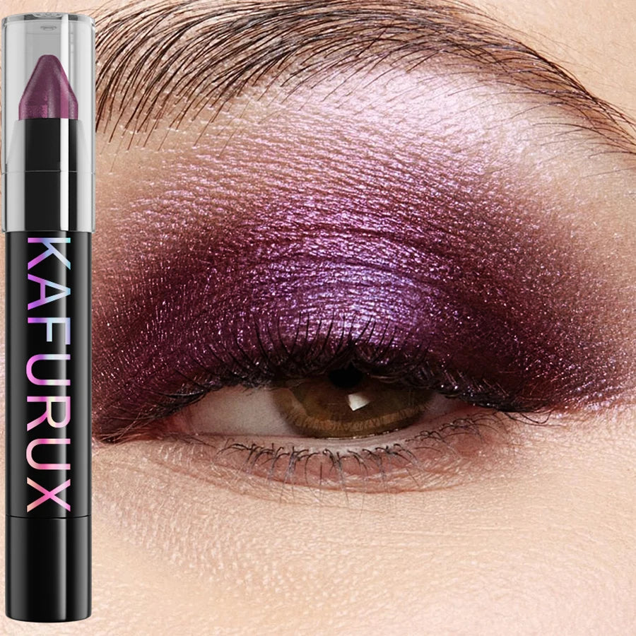 19 color 1pcs Smoky Dark Green Eyeshadow Pen Stick Waterproof  Metallic Glitter Eye Shadow Highlighter Pencil Makeup Tool Cosmet