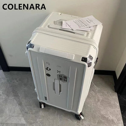 COLENARA Travel Luggage Large Capacity Trolley Case ABS + PC Cart Type Travel Bag Ladies Password Box Universal Wheel Suitcase