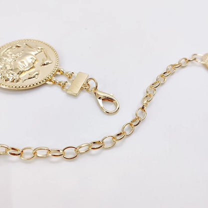 Fashion Gold Chain Belt Female Adjustable Dress Waistband Tassel Designer Belts For Women Luxury Brand Punk Goth  Accessory