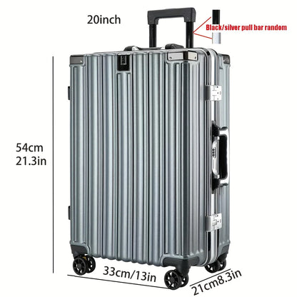 Carry On Luggage -With Aluminum Frame - 20 Inch PC Hard Shell Suitcase - With Cup Holder & USB Port And TSA Locks |...