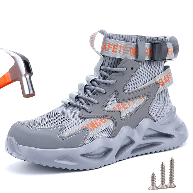 Work Safety Boots Men Indestructible Steel Toe Cap Safety Shoes Breathable Work Sneakers Protective Work Shoes Footwear...