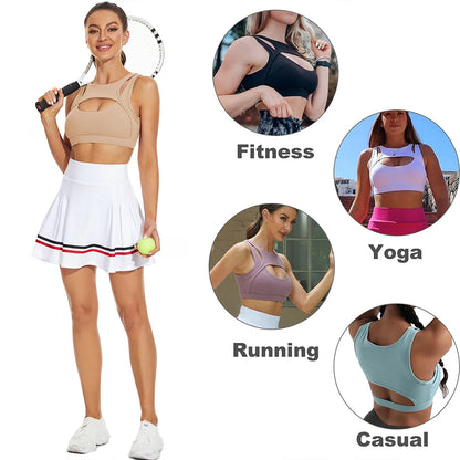 Removable Cups Sports Bra Shockproof Running Fitness Anti-sagging Upper Collection Soft Support High-strength Women's Yoga Vest - Kimlud