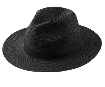 XL Big Head 63CM Summer Beach Woven Sun Hats Men Women Plus Size Jazz UV UPF 50+ Sun Protection Travel Panaman Straw...