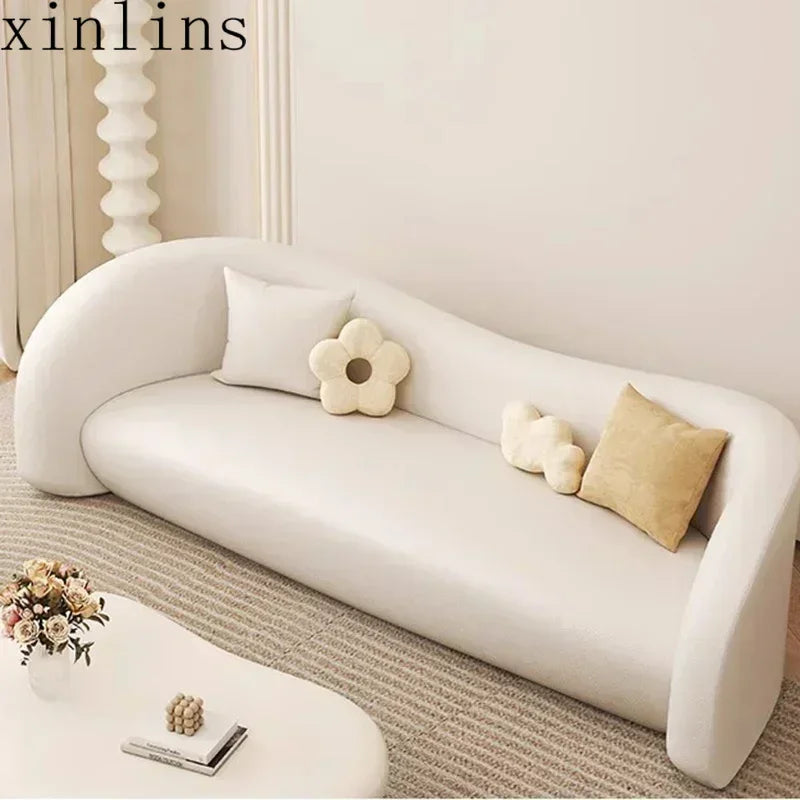 nordic living room Sofas minimalist lazy luxury europe Sofas family white salas y sofas muebles elegantes modernos Furniture - Kimlud