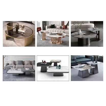 New modern simple living room coffee table office gold coffee table set - Kimlud
