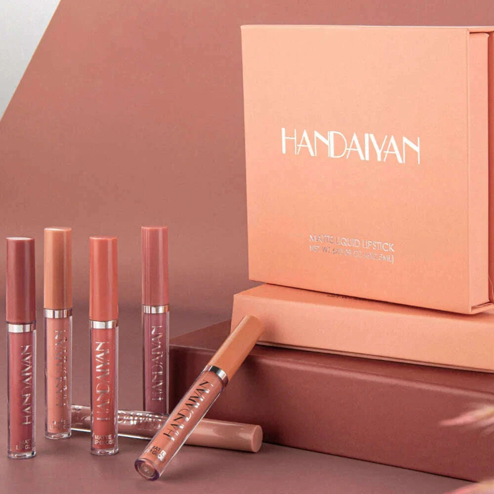 HANDAIYAN Matte Liquid Lipstick Waterproof Lip Gloss Lip Glaze Set Lipgloss Makeup