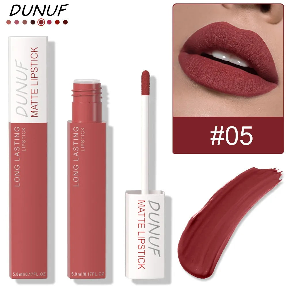 Non Stick Cup Liquid Lipstick Dark Purple Long Lasting Lip Gloss Matte Velvet Finish Resistant To Fading Waterproof Lip...