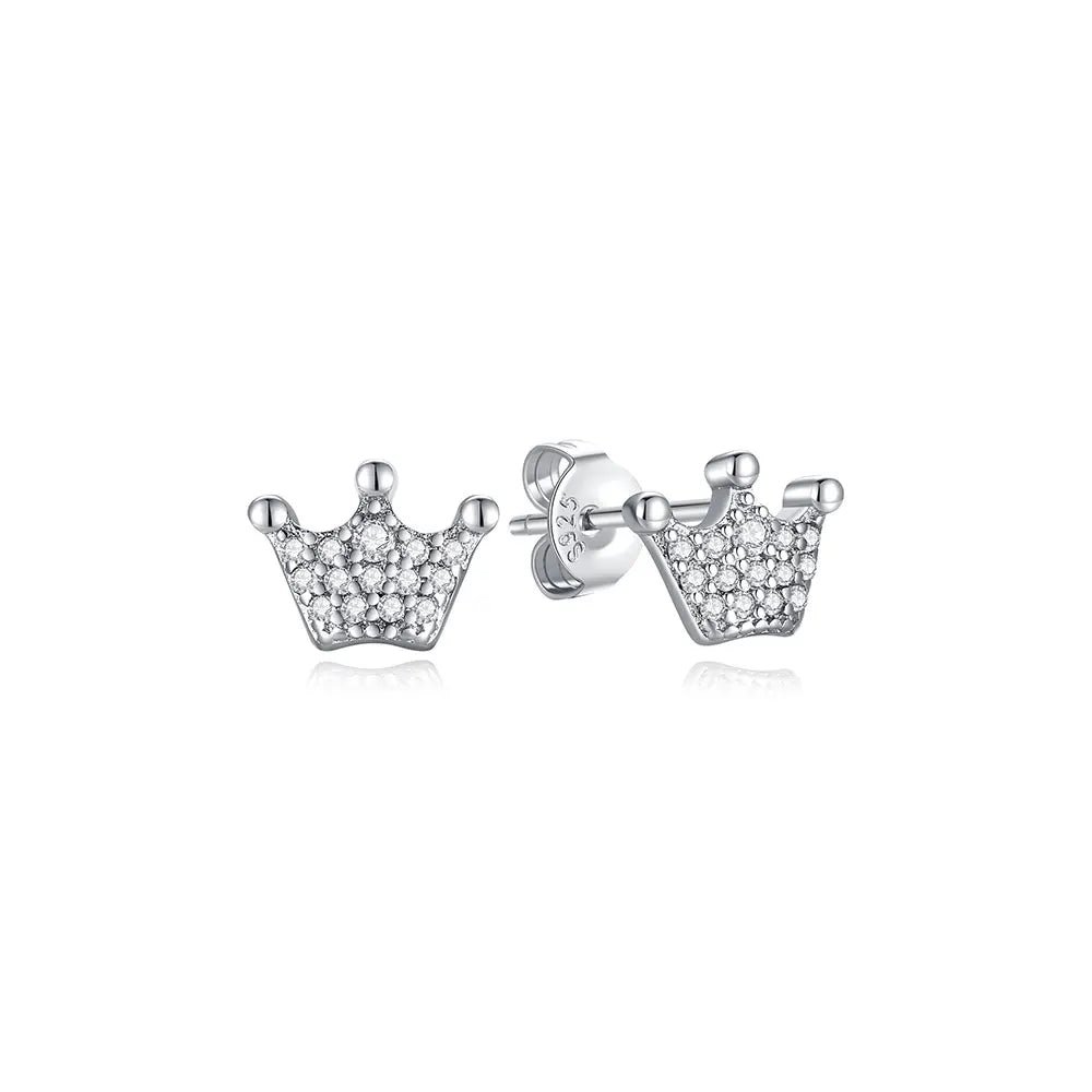Original 925 Sterling Silver Earrings 2026 Stud Hoop Crystal Earings For Women Rose Gold Crown Heart Infinity Bee Earing...