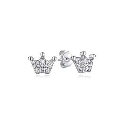 Original 925 Sterling Silver Earrings 2026 Stud Hoop Crystal Earings For Women Rose Gold Crown Heart Infinity Bee Earing...