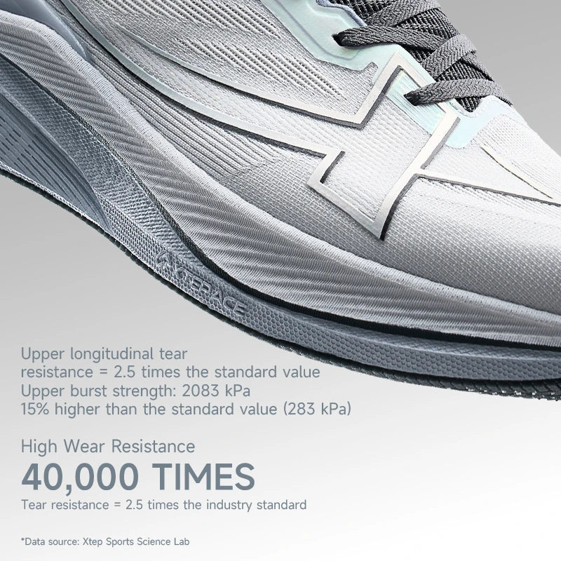 Xtep Men's Running Shoes 2000km 3.0 2025 Spring Lightweight Cushioned Wear-Resistant Training Jogging Sneakers 875119110032