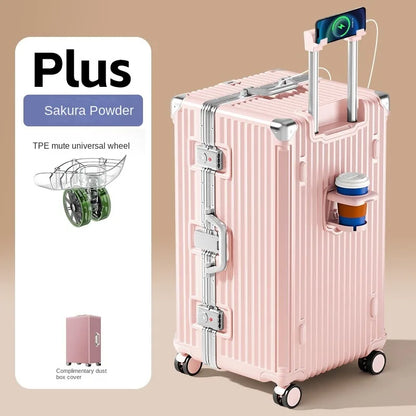 28/30/32 inch Travel Suitcases Large Capacity New Strong and Durable Thickened PC Aluminium Frame Trolley Suitcase 20'' Carrier