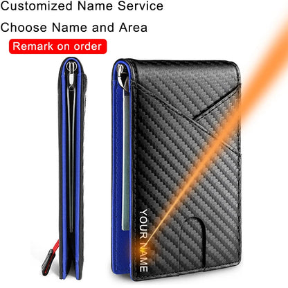 Rfid Carbon Fiber Men Wallets Card Holder Slim Thin Pocket Man Magsafe Wallets Money Bags Business Black Male Purse Walet 2023