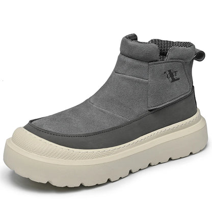 Vintage Classic PU Leather Ankle Boots for Men Outdoor Male Treking Footwear Non-Slip Hiking Basic Boots Leisure Walk Mens Botas
