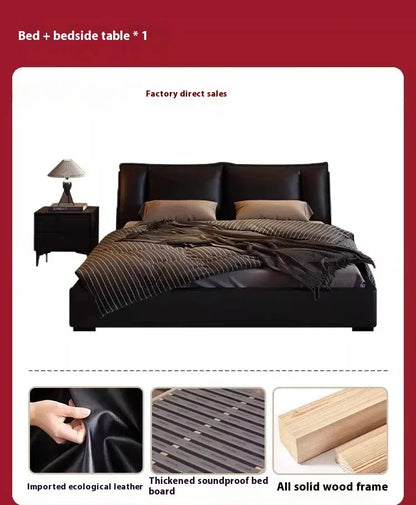 180X200cm Double Luxury King Size Bed with Office Headboards Racks and Frame Bedroom Sets Full Set Furniture Bed with...