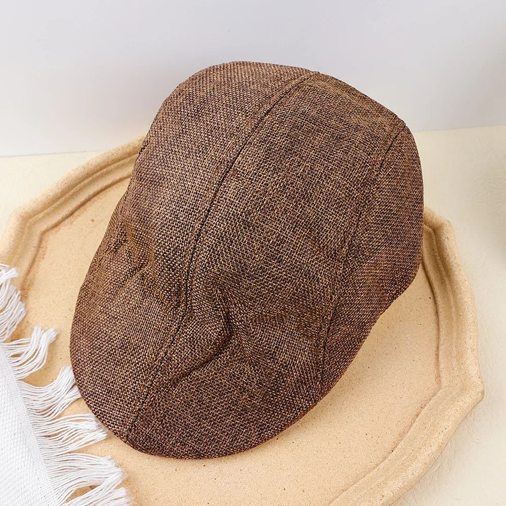 Men Spring and Summer Berets British Style Beret Hat Retro England Hats Male Fashion Hats Peaked Painter Caps for Dad |...