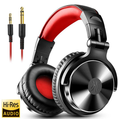 Oneodio Wired HiFi Headphones Professional Studio DJ Headphones With Mic Over Ear Hi-Res Headset Monitoring For AMP Guitar Phone
