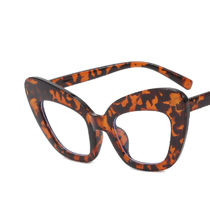 Cat Eye Anti Blue Light Eyewear Frame Women Oversized Vintage Clear Lens Leopard Eyeglasses Frame Computer Prescription...