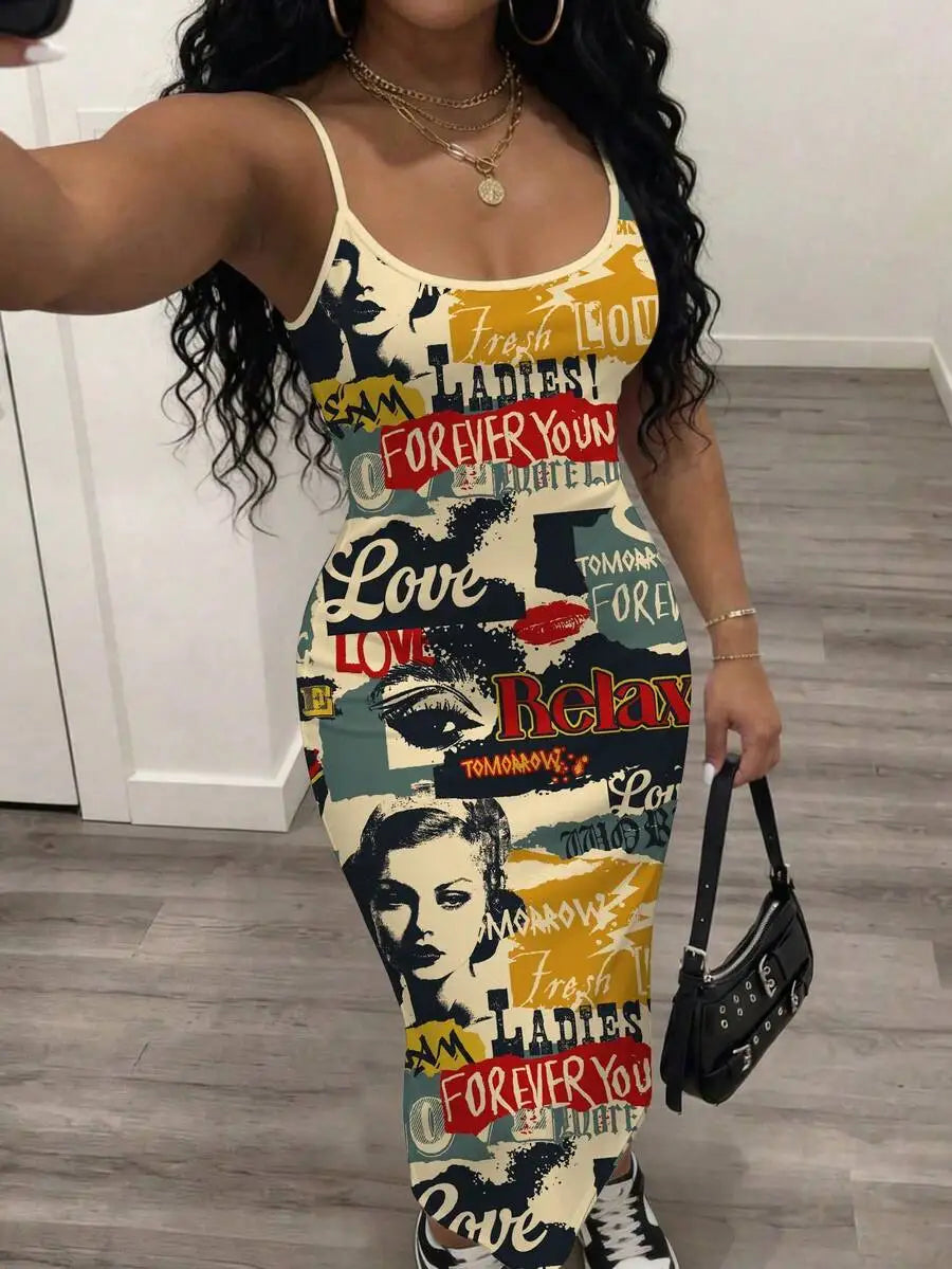 Womens Floral Print Elegant Waist Cinched Long Strap Dress For Party,Summer Dresses For Women