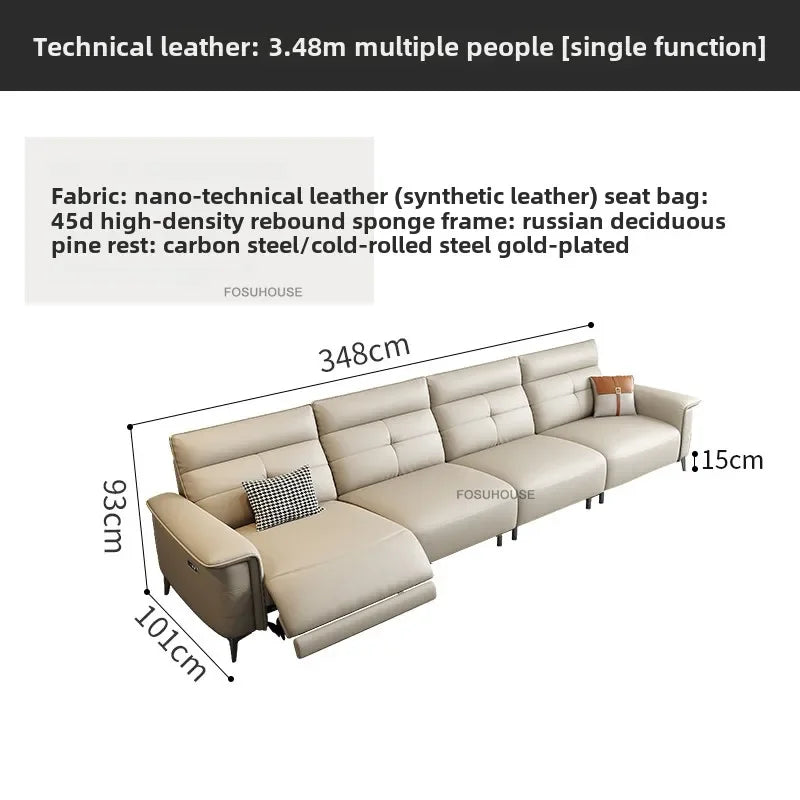 Modern Leather Living Room Sofas Italian Living Room Furniture Home Back Armrest Sofa Recliner Luxury Electric Function...