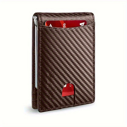 Men's Leather Wallet, RFID Blocking Anti-theft Wallet, Multi-card Card Holder, Money Clip