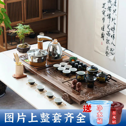 Kung Fu Ceremony Tea Tray Rectangle Drainage Pot Drip Accessories Luxury Tea Tray Hospitality Valet Bandejas Home Decorationgs - Kimlud