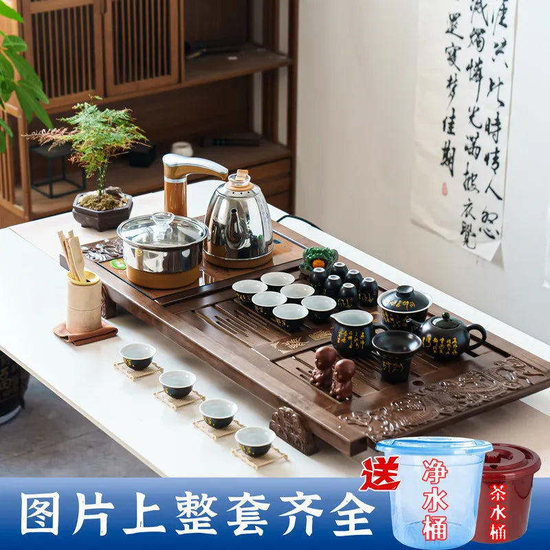 Kung Fu Ceremony Tea Tray Rectangle Drainage Pot Drip Accessories Luxury Tea Tray Hospitality Valet Bandejas Home Decorationgs - Kimlud
