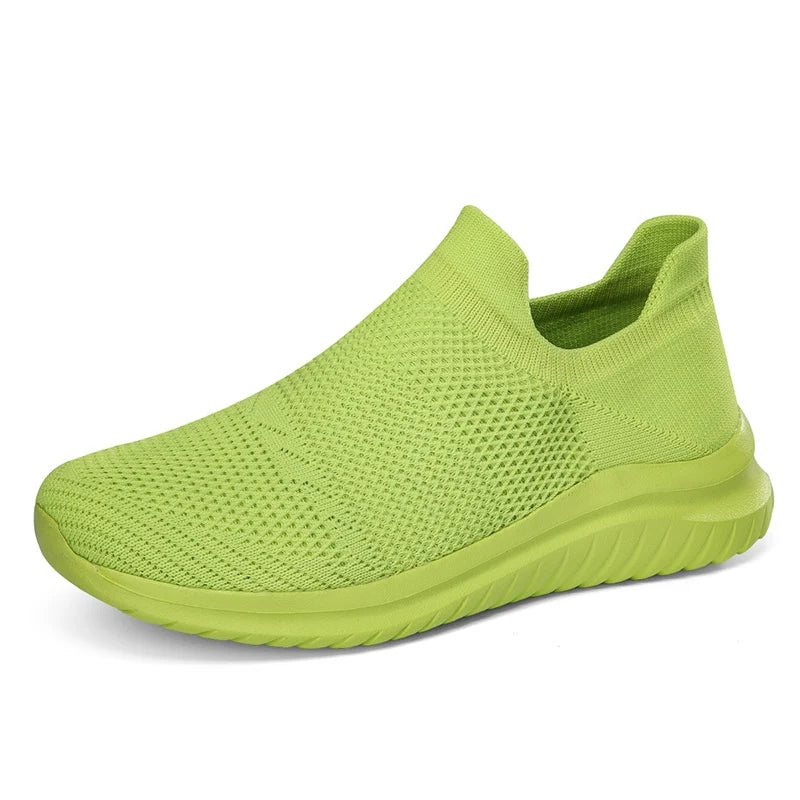 Men Shoes Sneakers Breathable Mesh Slip on Running Shoes Outdoor Non-Slip Couple Jogging Training Hiking Sports Shoes