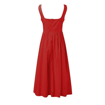 Elegant Square Collar Summer Dresses for Women Sexy Spaghetti Strap Holiday Beach Sundress Corset Bandage Party Long Dress Robe