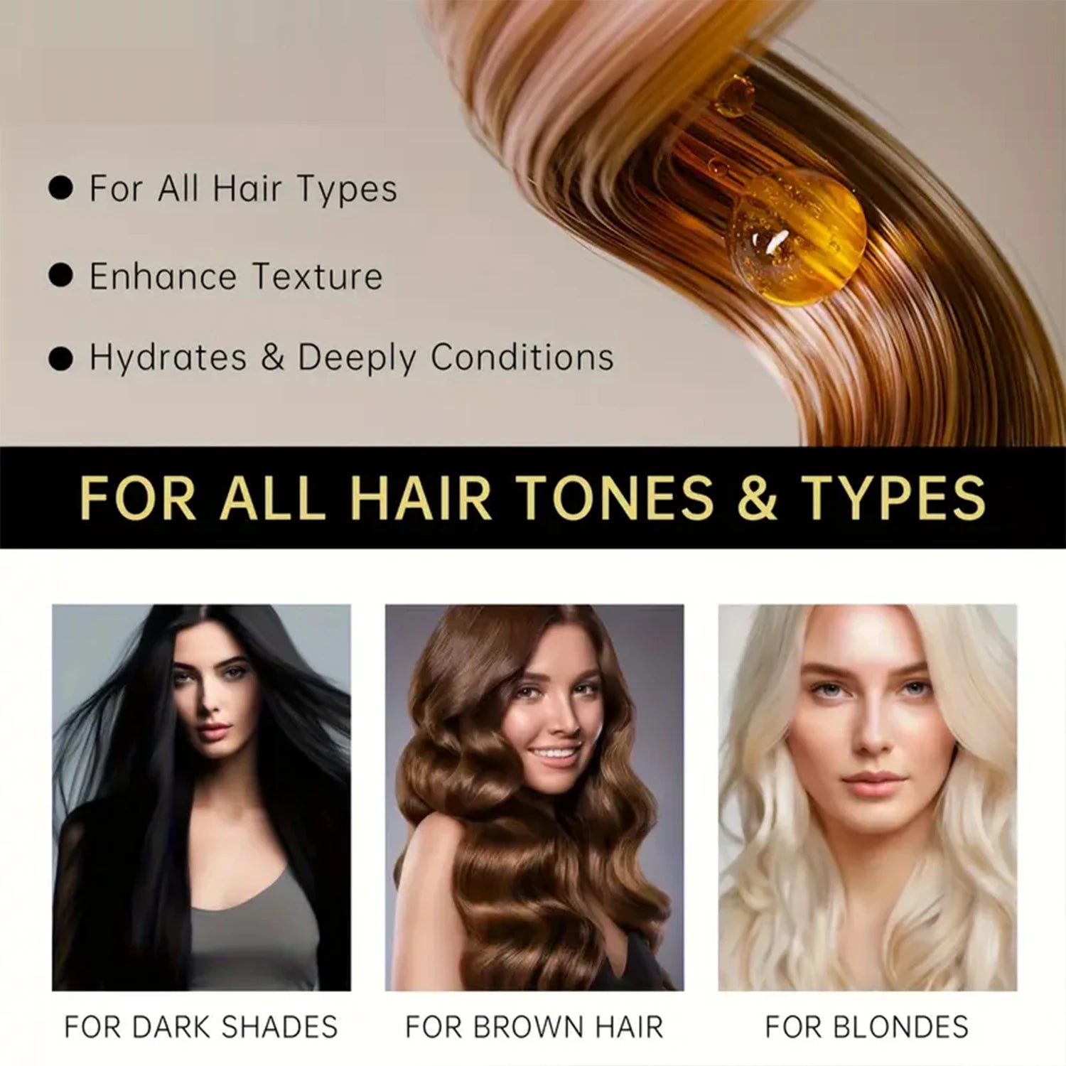 Keratin Hair Mask with Collagen, Hydrates & Moisturizes for Dry Damaged Hair, Enhances Softness, Shine & Elasticity