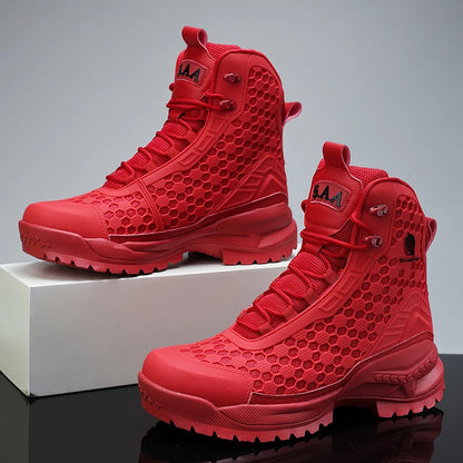 Men's Winter Boots Warm Waterproof Non-Slip Plush Sneakers Shoes - Winter Slippers Male Tenis Boots