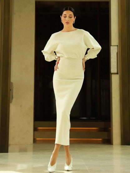 Sexy O Neck Long Sleeve Patchwork Maxi Bandage Dress Women White Winter Bodycon Long Runway Evening Club Party Dresses...