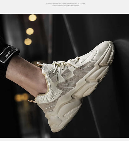 Luxury Men's Sneakers Designer Style High QualityLeather Casual Shoes Fashion Breathable Comfortable Tennis Sports Shoes for Men - Kimlud