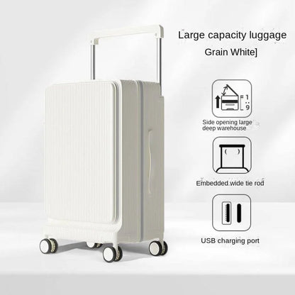 Large-capacity 30 inch 2026 New Side-opening Luggage Wide-handle Travel Suitcase 20 inch Carry-on Combination Lock Case...