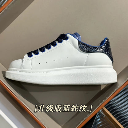 Handcrafted Leather Casual Sneakers Man Platform Trainers Unisex Originality Flat Loafers Men's Footwear
