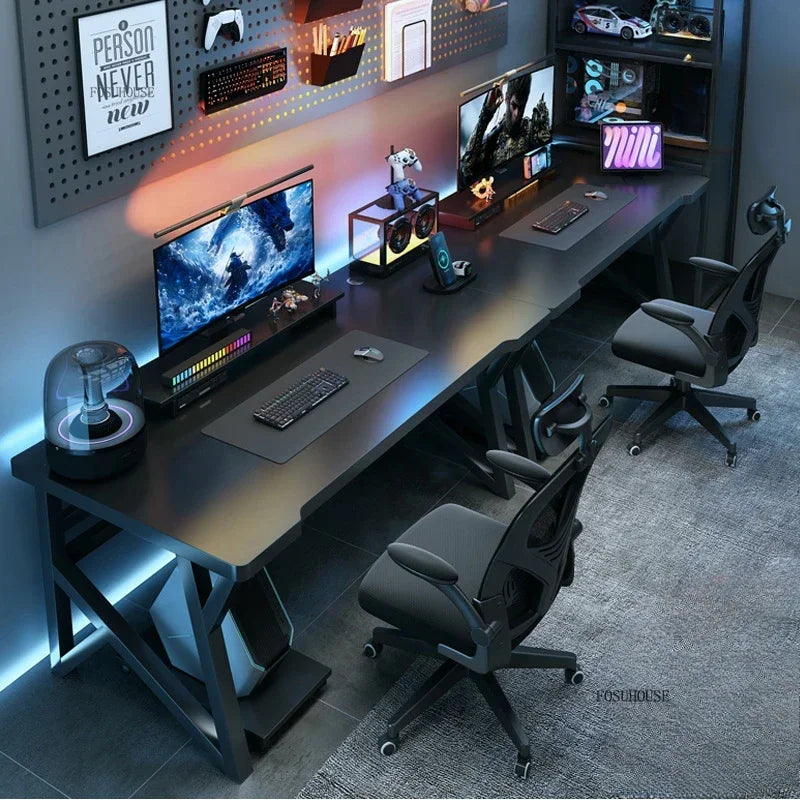 Modern Double Computer Desks Home Desktop E-sports Gaming Table Bedroom Simple Desk Student Study Tables Office Furniture EE Z - Kimlud
