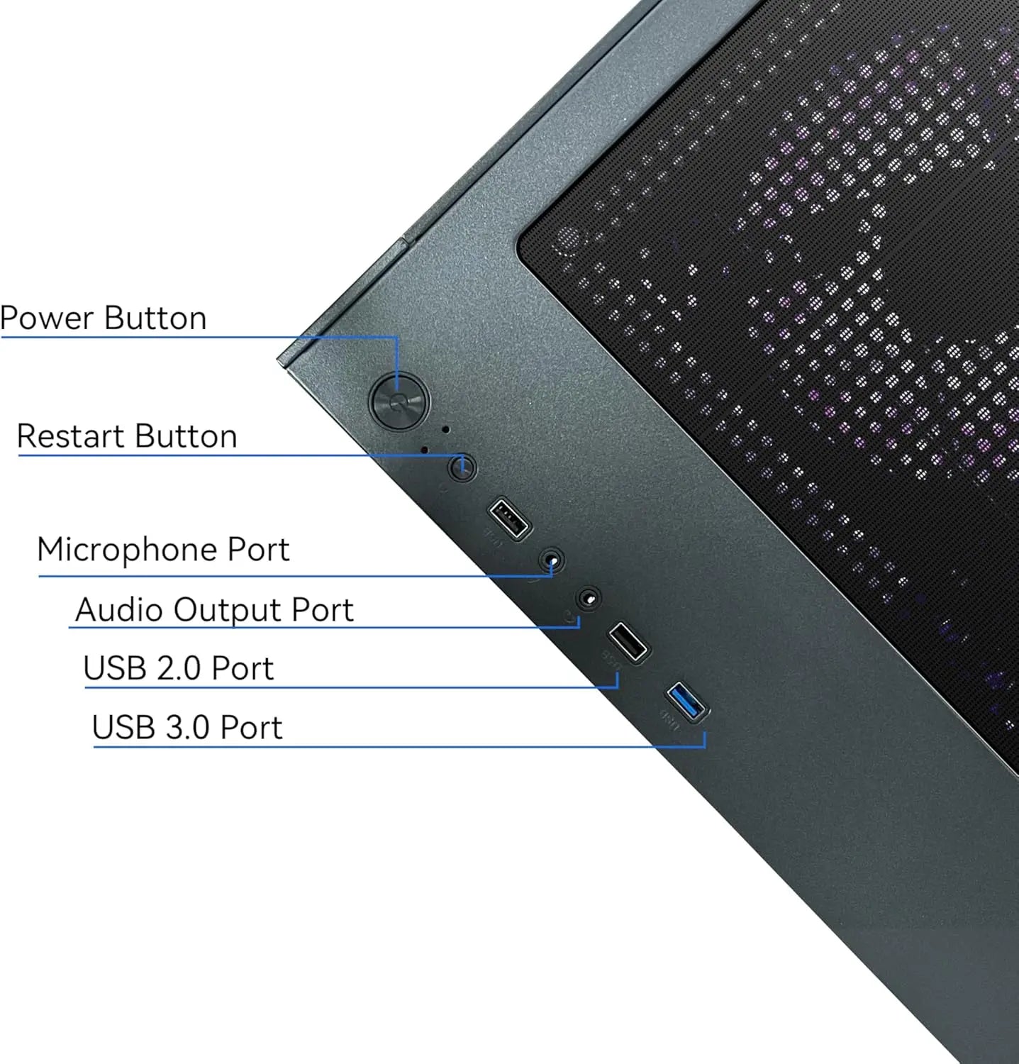 Desktop Computer, Ryzen 7 5700X,RTX 5060,32GB DDR4 RAM and 1TB M.2 NVMe SSD, 240 Liquid Cooler, ARGB Fans,Game Design Office