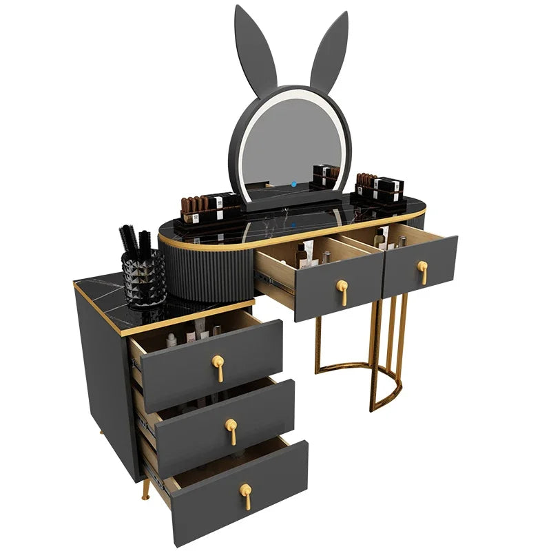 Modern Luxury Vanity Table Storage European Big Study Corner Women Organizer Dressing Table Girl Penteadeira Chinese Furniture