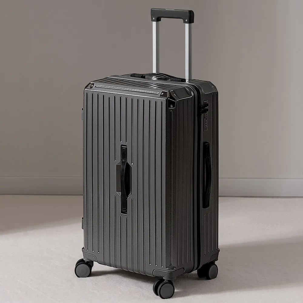 30/32-inch Large Size Luggage Multifunctional Cup Holder and Mobile Phone Holder Aluminium Framed Travel Suitcases Trip Cabin - Kimlud